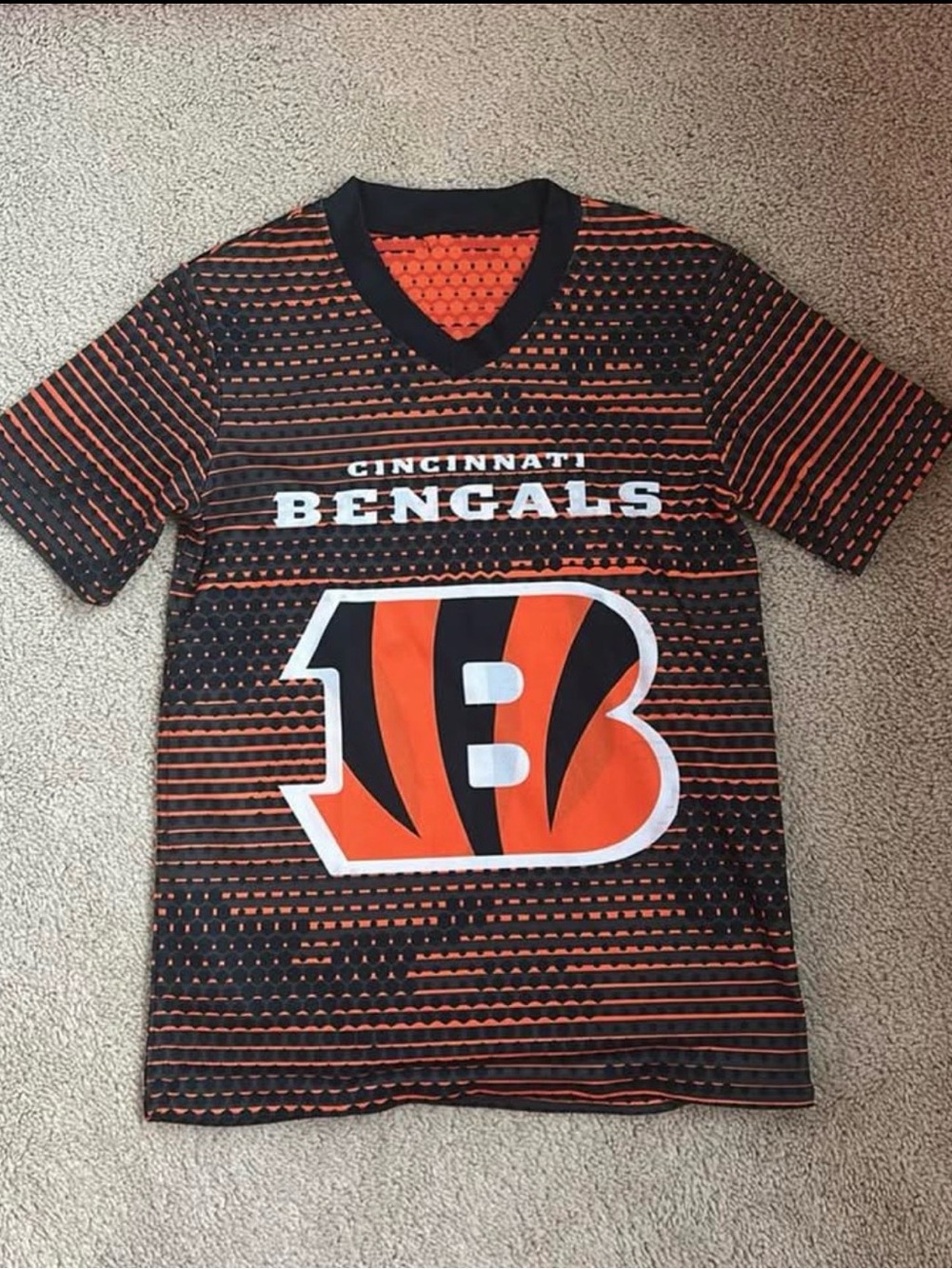 Cincinnati Bengals flag football shirt, youth S